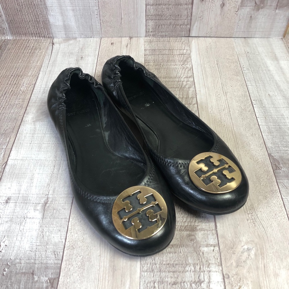 SOLD! Tory Burch Leather Minnie Ballet Flats